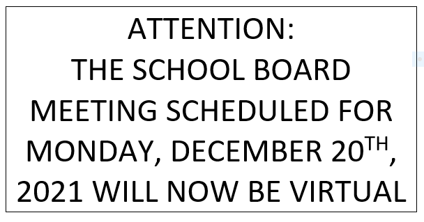 School Board Meeting  12/20/2021