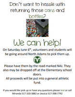 Running out of space for returnable pop cans & bottles? NAJ can help!